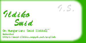 ildiko smid business card